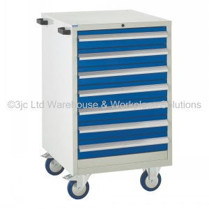 Euroslide Storage Cabinet Mobile 7 Drawers